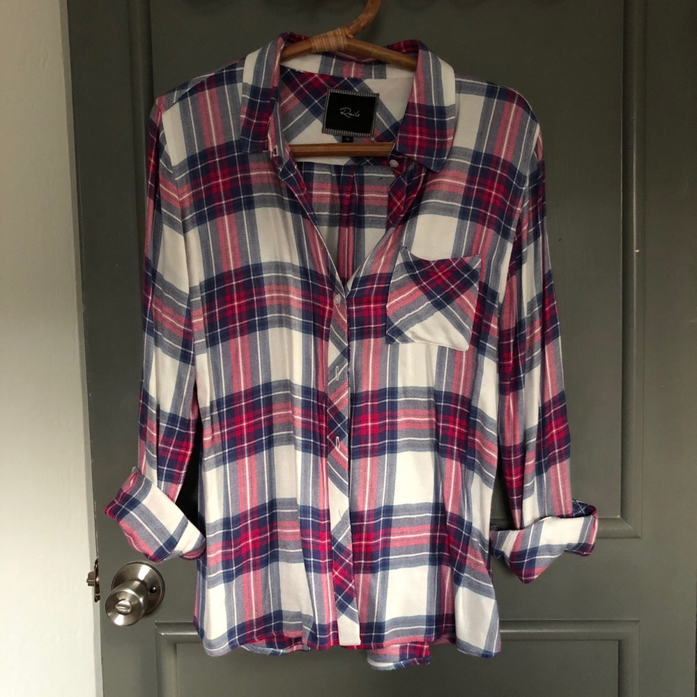 Plaid button down shirt